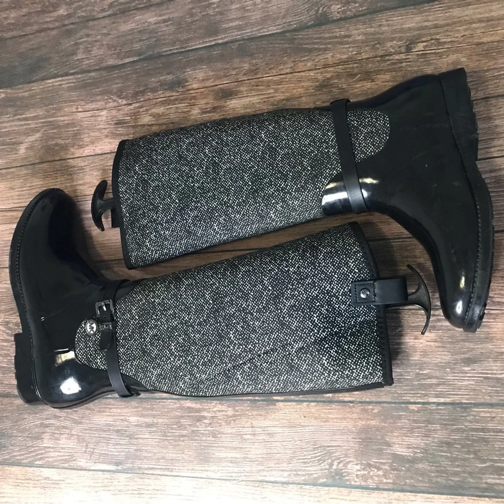 Micheal Kors Neoprene & Rubber Boots Size 8 - Picture 5 of 9